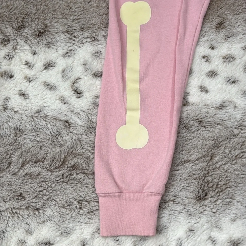 Gymboree pink glow in the dark skeleton pants girls 3T Halloween trick or treat